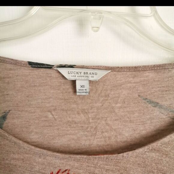 2/$30 Lucky Brand Wide sleeve floral shirt - Picture 2 of 6